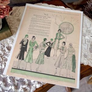 Vintage Set 2 Magazine Pages The Household Magazine 1930 & Women's World 1931